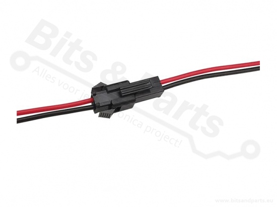 Kabelset JST SM 2 pins - zwart/rood 30cm 